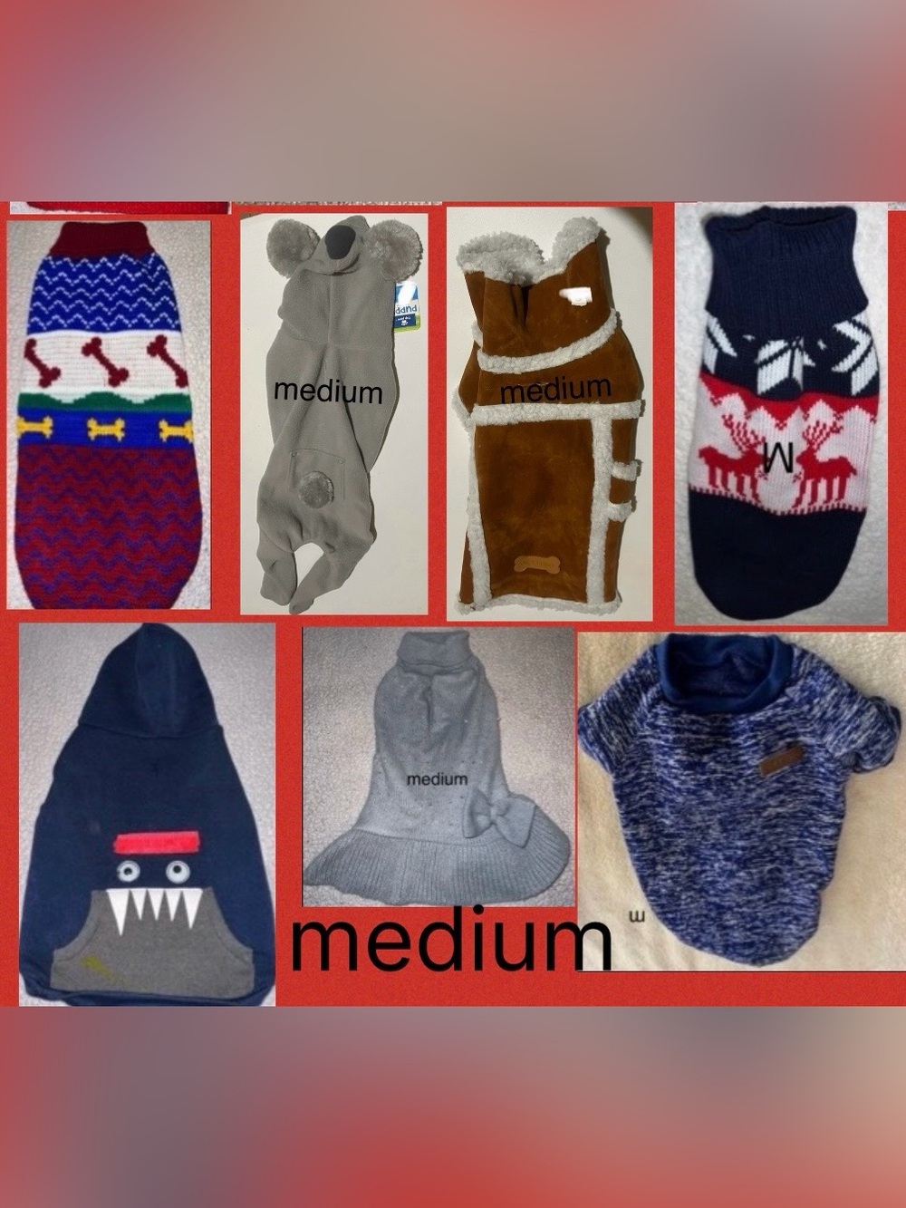 (medium dog coats lot)Turtleneck Sweater - Classic Knit